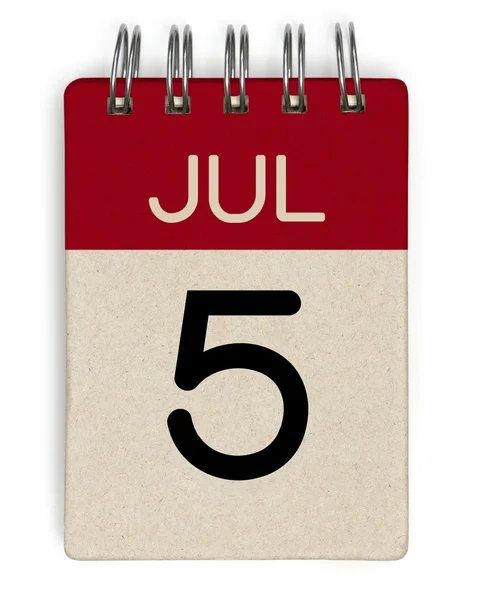 Calendario di luglio — Foto Stock