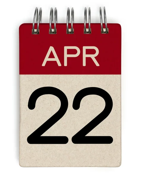 22 apr calendar — Stock Photo, Image