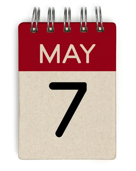 7 calendario de mayo —  Fotos de Stock
