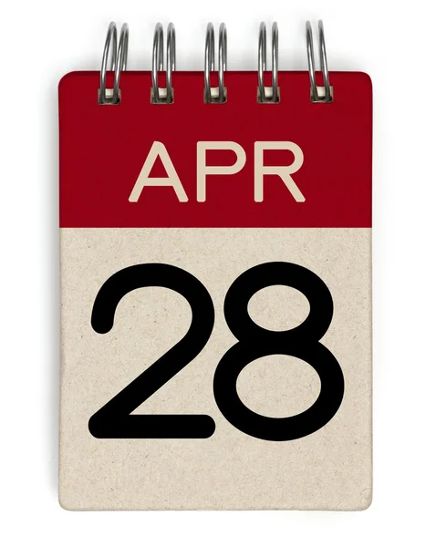 28 apr calendario — Foto Stock