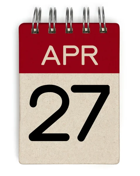 27 apr kalendarz — Zdjęcie stockowe