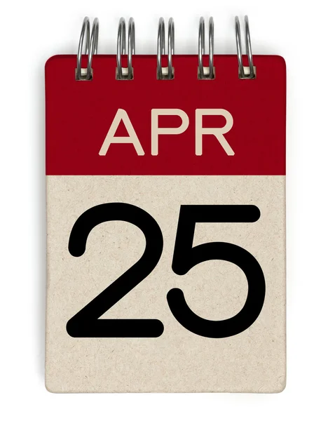 25 apr calendar — Stock Photo, Image