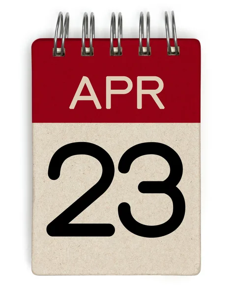 23 apr kalendarz — Zdjęcie stockowe