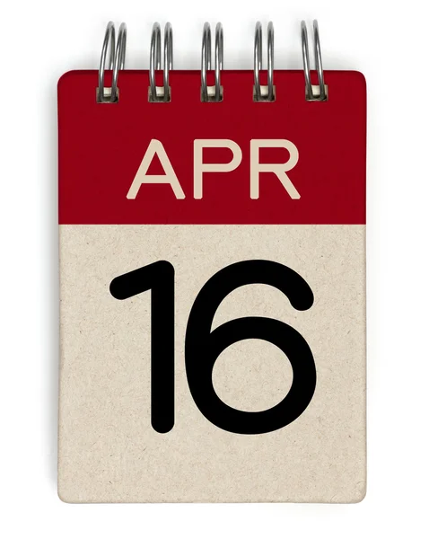 Calendario 16 apr — Foto Stock