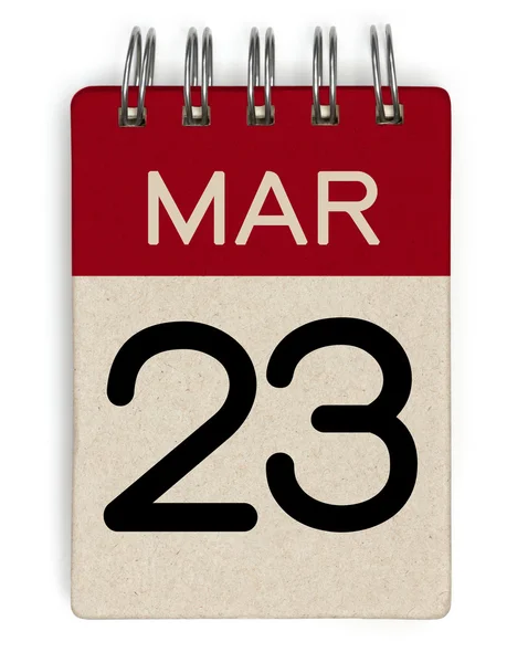 23 mar calendário — Fotografia de Stock