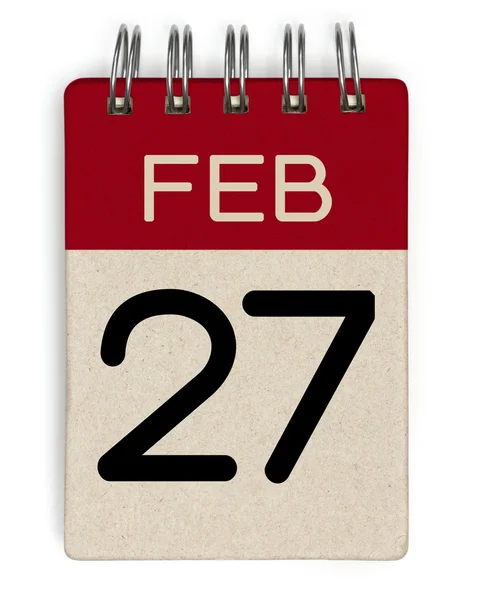 27 feb calendar — Stock Photo, Image