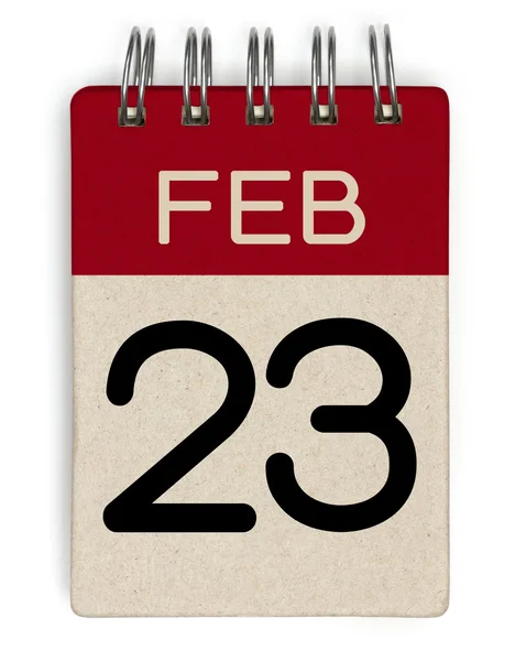 23 feb calendario — Foto de Stock