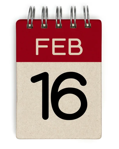 Calendario 16 feb — Foto Stock