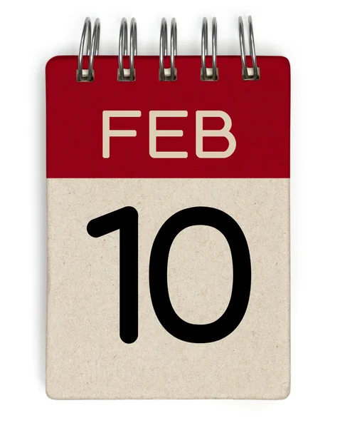 10 feb calendario —  Fotos de Stock