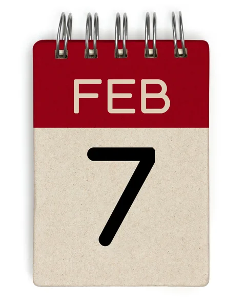 7 feb calendario — Foto Stock