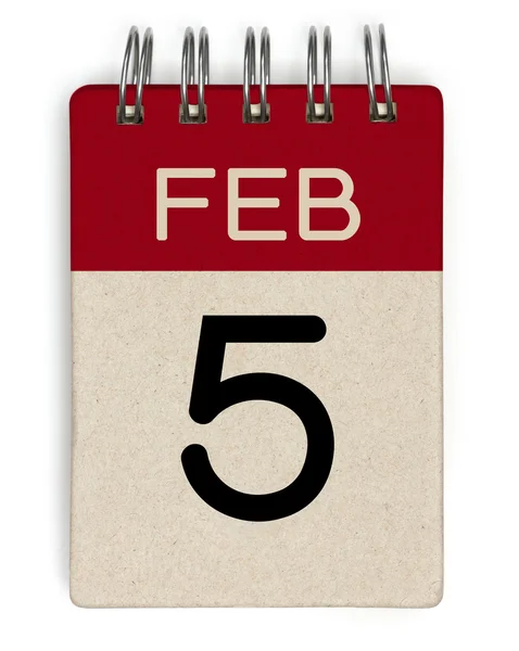 5 feb kalender — Stockfoto