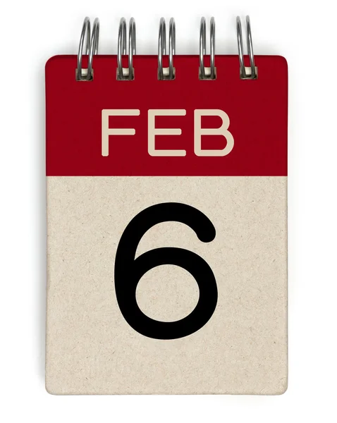 Calendario 6 feb — Foto Stock