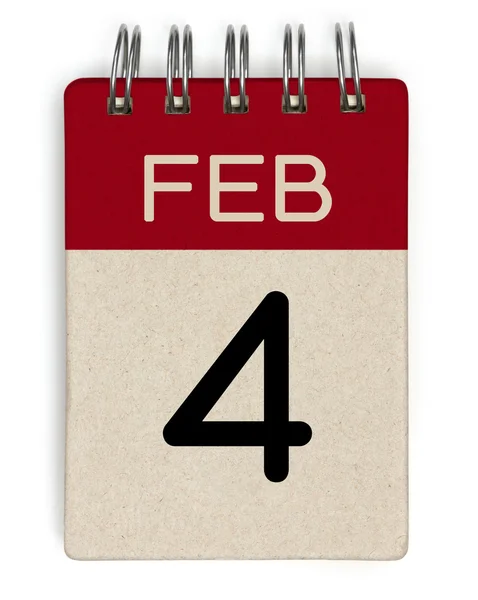 4 feb kalender — Stockfoto