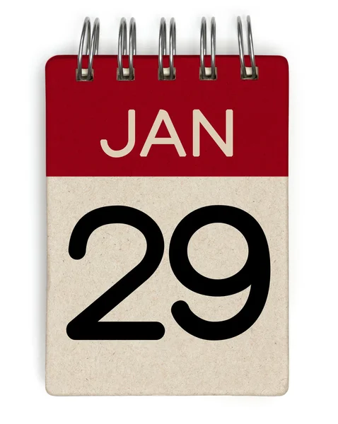 29 gennaio calendario — Foto Stock