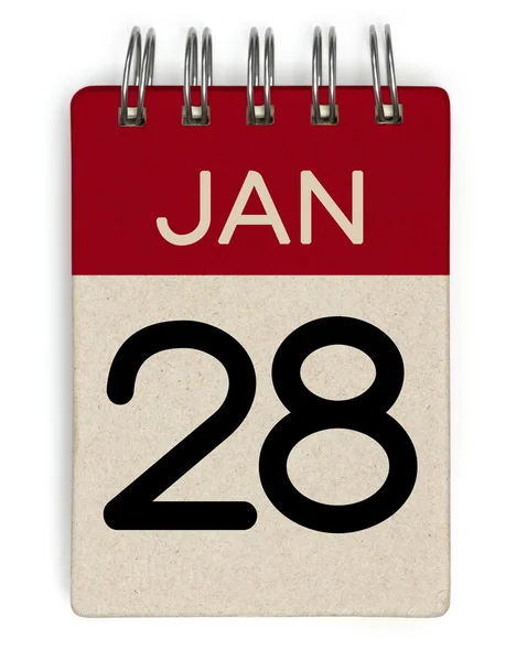 Kalendarz 28 jan — Zdjęcie stockowe