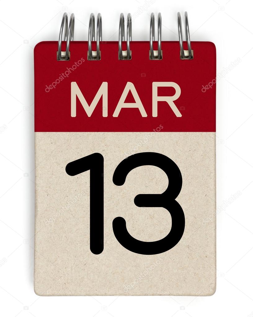 13 mar calendar Stock Photo by ©taesmileland 45189573