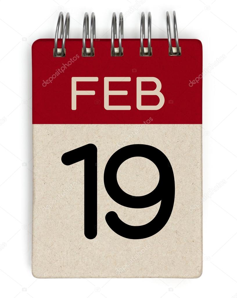 19 feb calendar