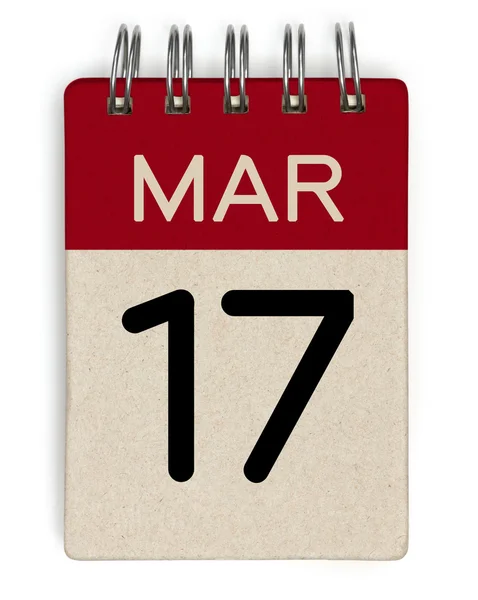 Kalender 17 mar — Stok Foto