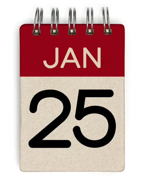 25 gennaio calendario — Foto Stock