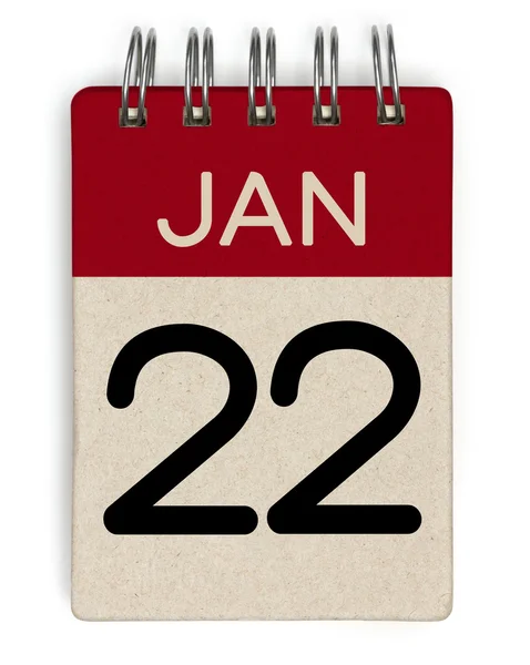 22 jan kalender — Stockfoto