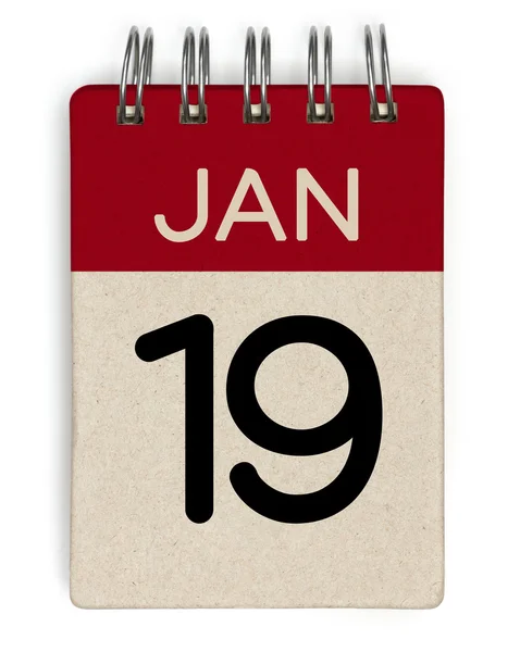 19 січня календар — стокове фото