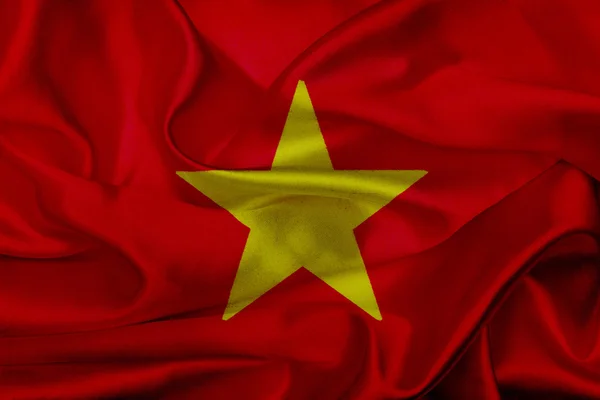 Vietnam grunge ondeando bandera —  Fotos de Stock