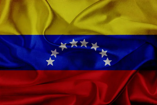 Venezuela grunge dalgalanan bayrak — Stok fotoğraf