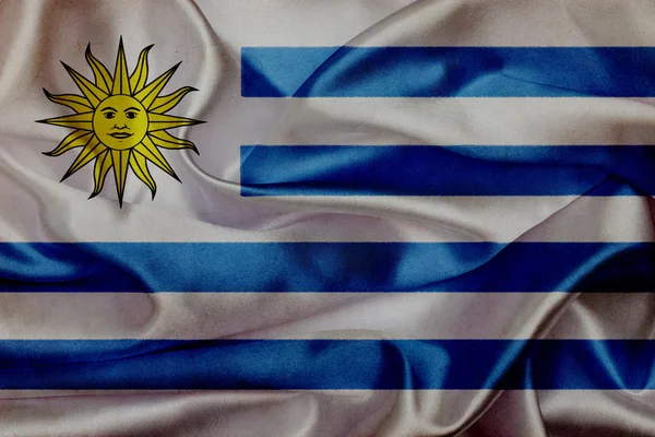 Уругвайский гранж-флаг — стоковое фото