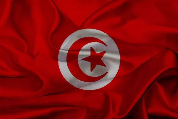 Tunisia grunge waving flag — Stock Photo, Image