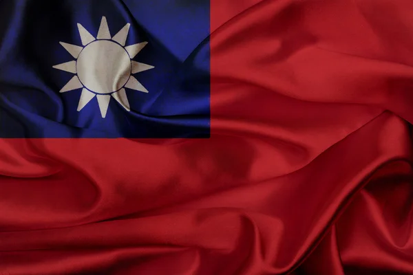 Тайванський гранж розмахував прапором — стокове фото