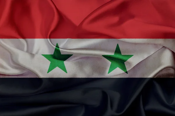 Syrië grunge wuivende vlag — Stockfoto