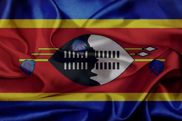 Swaziland Grunge agitant le drapeau — Photo