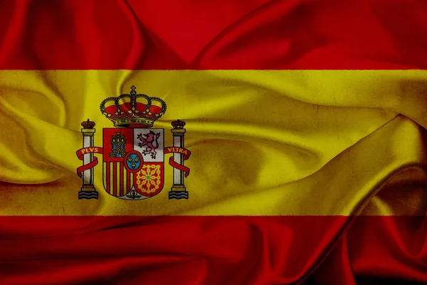 Espanha grunge acenando bandeira — Fotografia de Stock