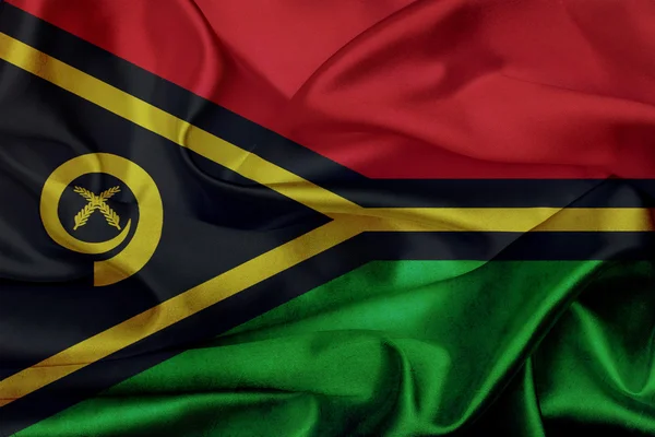 Vanuatu grunge dalgalanan bayrak — Stok fotoğraf