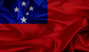 Samoa grunge dalgalanan bayrak