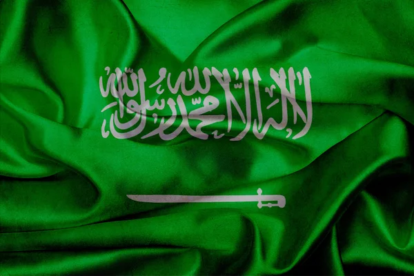 Saudi arabia grunge fahne schwenken — Stockfoto