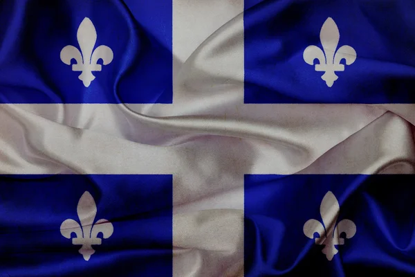 Quebec Grunge schwenkt Flagge — Stockfoto