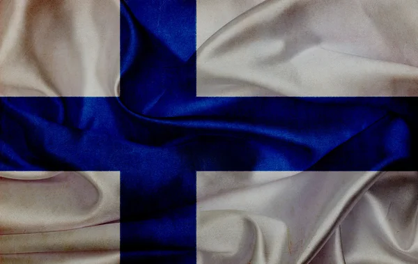 Bandeira finland grunge acenando — Fotografia de Stock