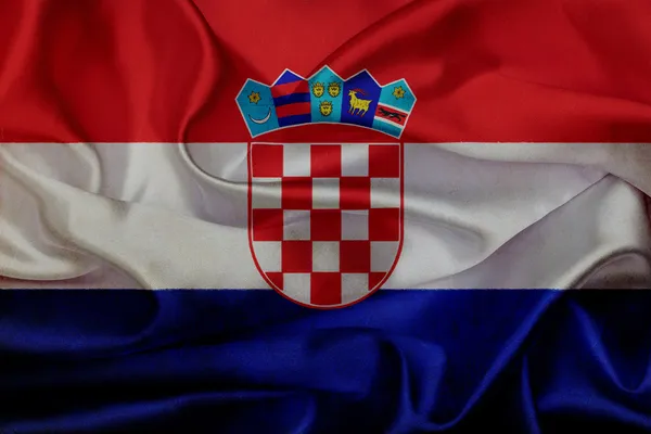 Kroatië grunge wuivende vlag — Stockfoto