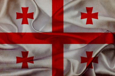 Gürcistan grunge dalgalanan bayrak