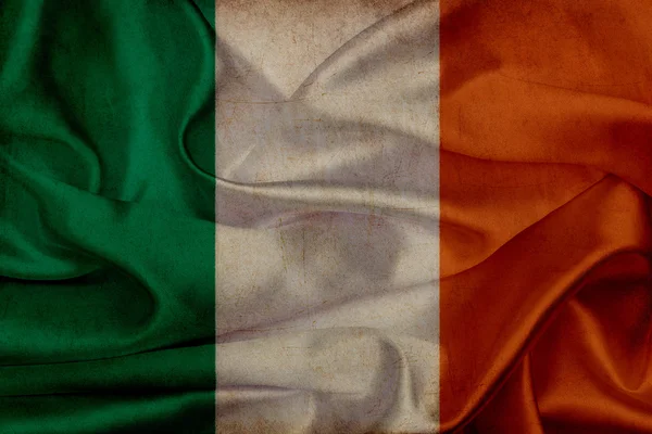 Irsko grunge vlající vlajka — Stock fotografie