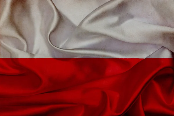 Poland grunge waving flag — Stock Photo, Image