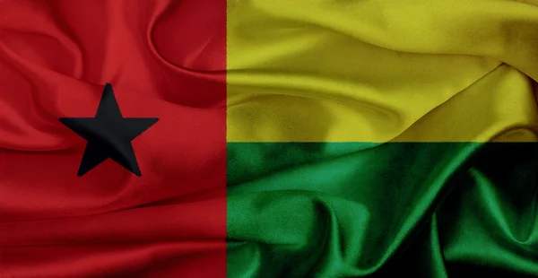 Guinea-Bissau grunge waving flag — Stock Photo, Image