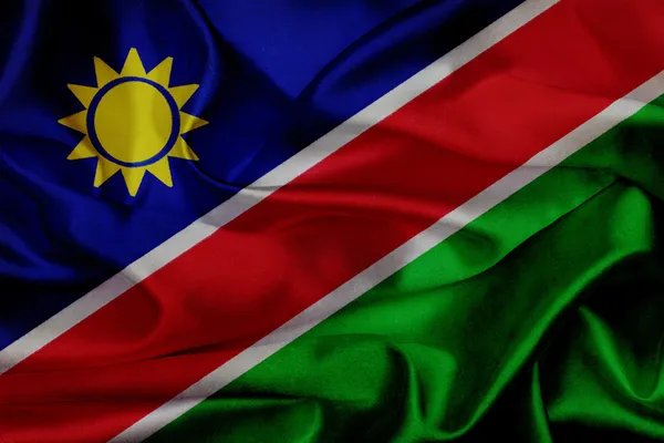 Namibia grunge viftande flagga — Stockfoto