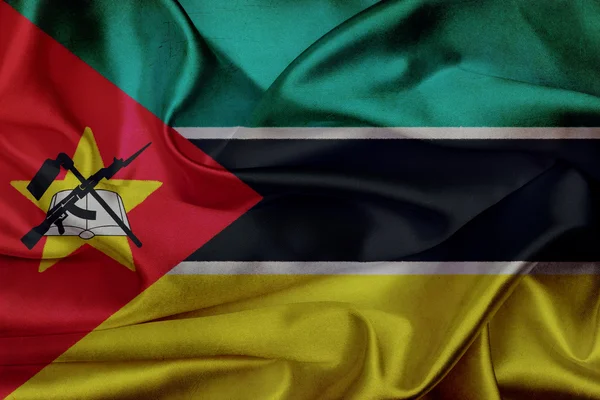 Drapeau ondulant de Mozambique grunge — Stockfoto