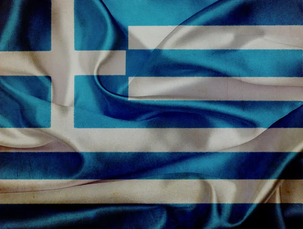 Greece grunge waving flag — Stock Photo, Image