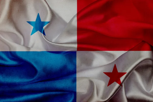 Panama schwenkt Flagge — Stockfoto