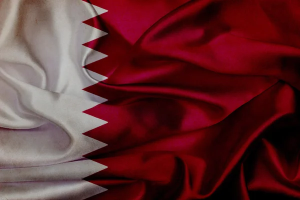 Qatar Grunge schwenkt Flagge — Stockfoto