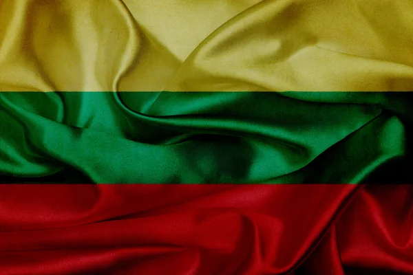 Lithuania grunge waving flag — Stock Photo, Image