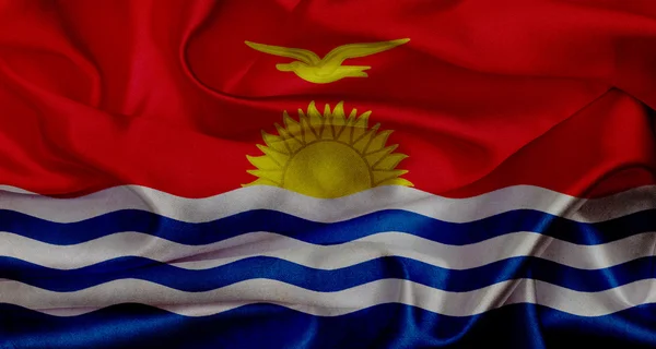 Kiribati grunge dalgalanan bayrak — Stok fotoğraf